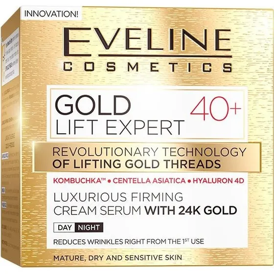 Eveline Gold Lift Expert Creme-Serum 24k Gold 40+, 50 ml