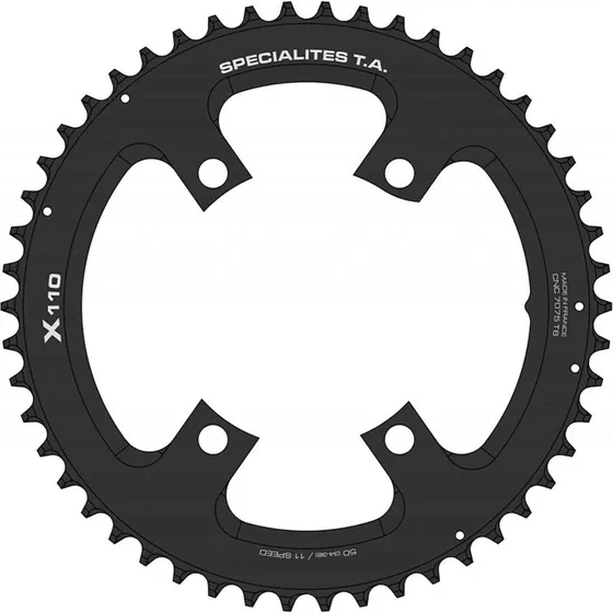 TA Specialite X110 11V Kettenblatt 50 Zhne schwarz