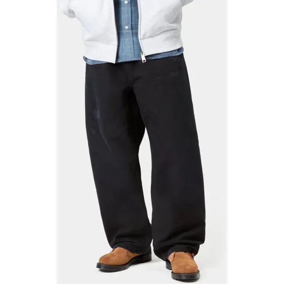 Carhartt WIP Brandon Straight Baggy Jeans Schwarz