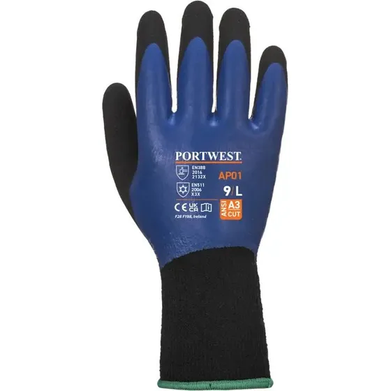 Portwest AP01 Thermo Pro Arbeitshandschuhe Blau/Schwarz