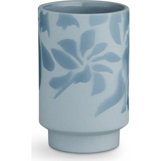 Kähler Design Blumenvase Keramik blau H12,5 cm