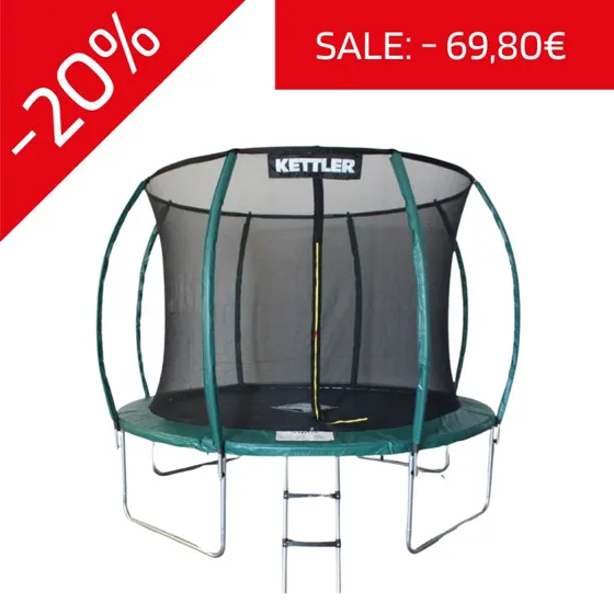 KETTLER Jump 305 Outdoor-Trampolin, 305 cm, grau