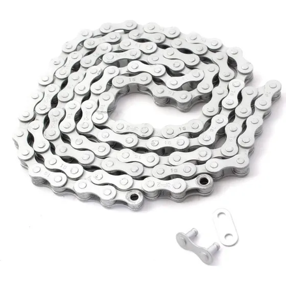 M-Wave Singlespeed-Kette 1/2x1/8 112 Glieder Edelstahl ANTI RUST