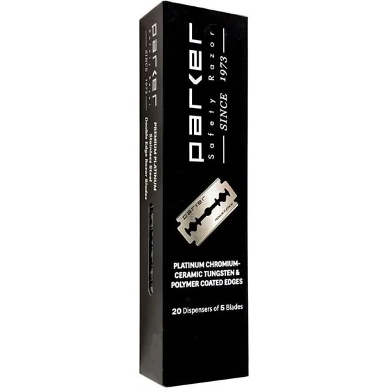 Parker Premium Platinum Doppelkantenrasierklinge 100 Stck