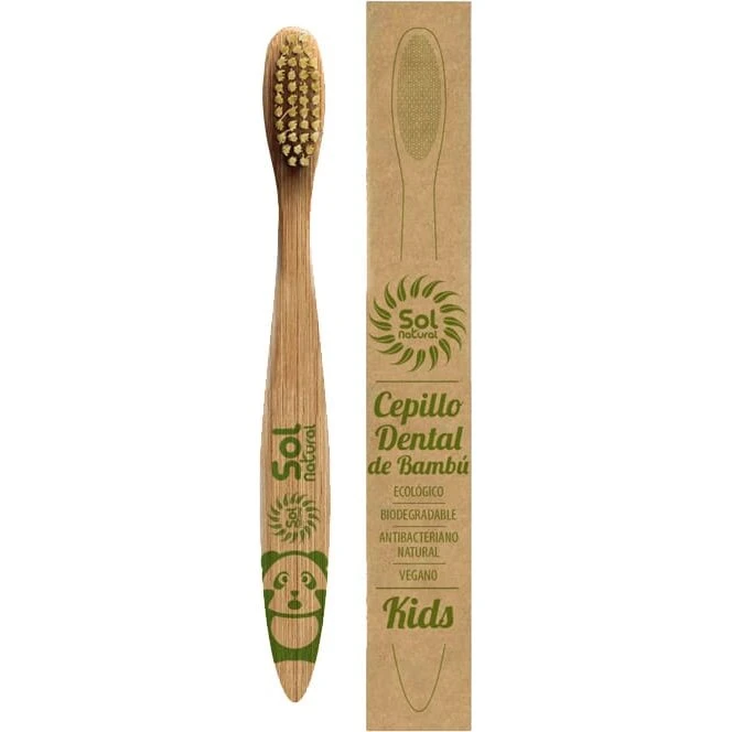 Solnatural Bambuszahnbürste für Kinder mittelgroß