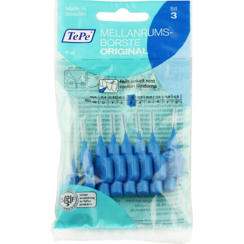TePe Interdentalbürste 3 blau (0,6 mm) 8 Stück