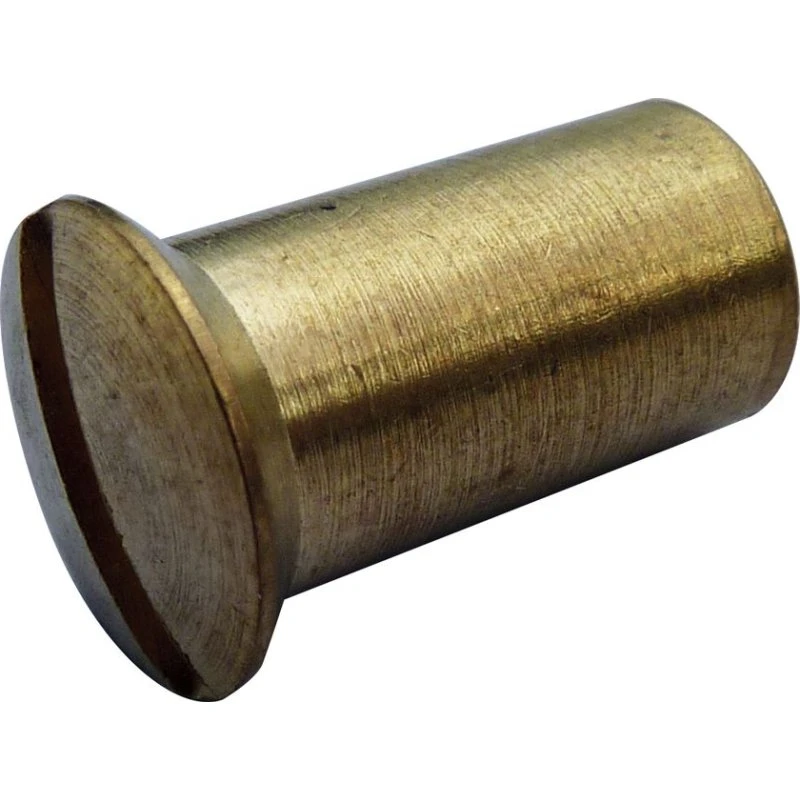 Hülsenmutter M4x14 mm Messing Schlitz