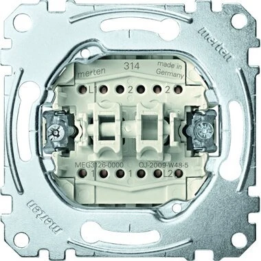 Merten MEG3126-0000 Doppelwechselschalter-Einsatz 1-polig