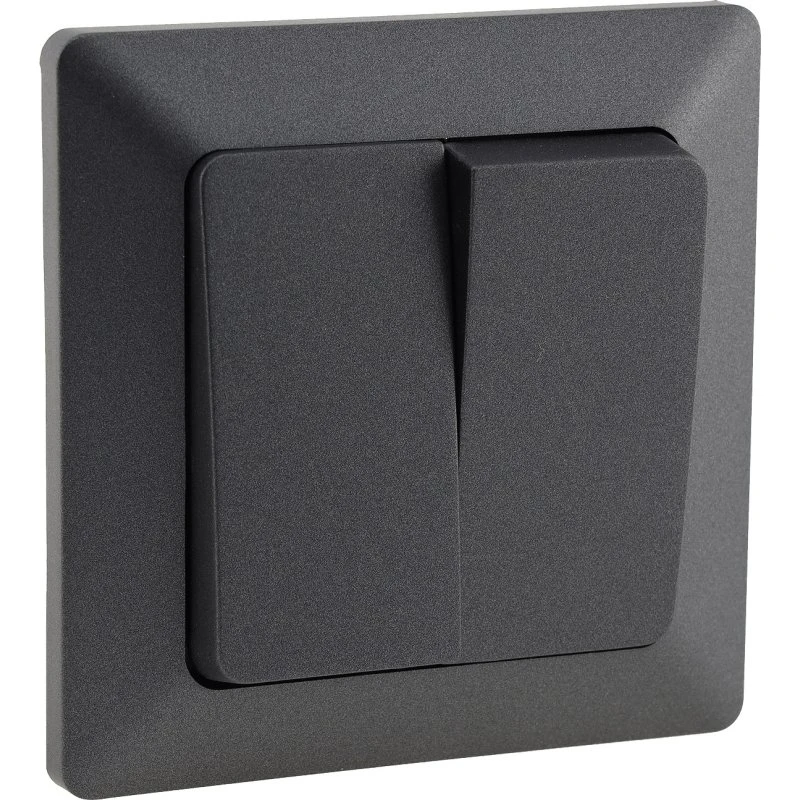 MILOS Serien-Schalter 2-fach anthrazit matt 23038