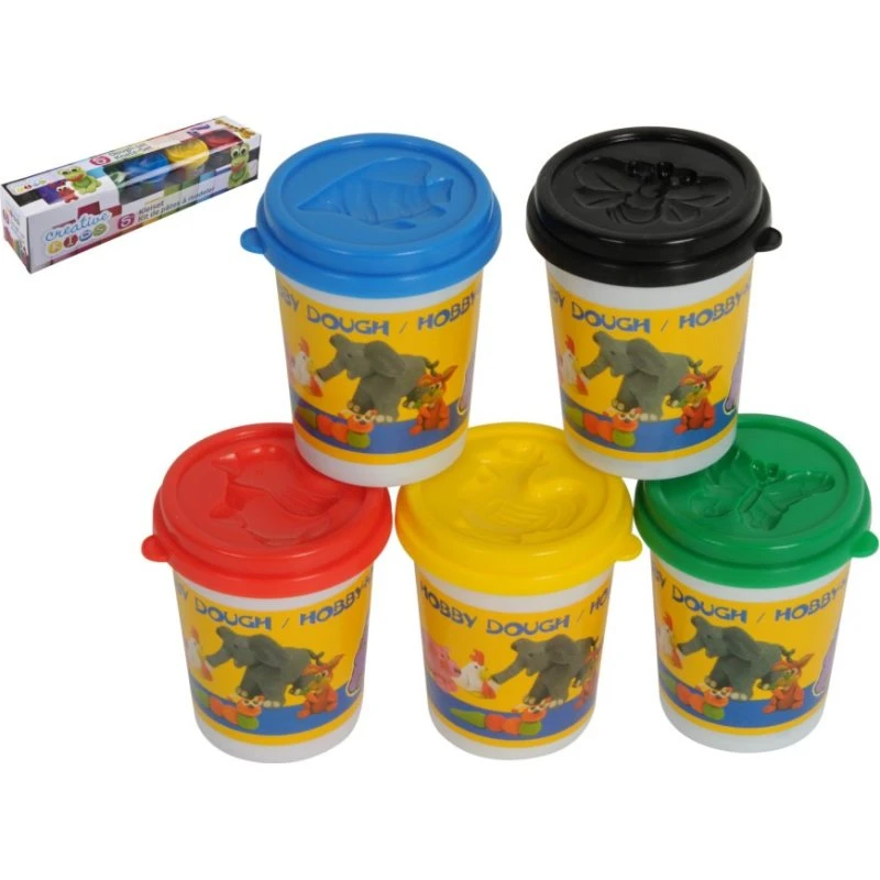 EDCO 70600 Kinderknete 5er-Set Grundfarben