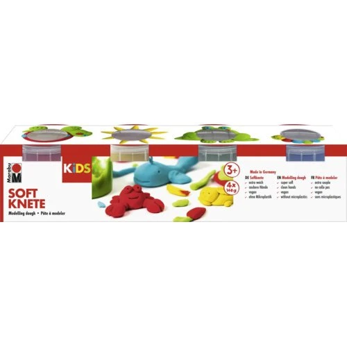 Marabu KiDS Spielknete-Set 4x140 g Basisfarben