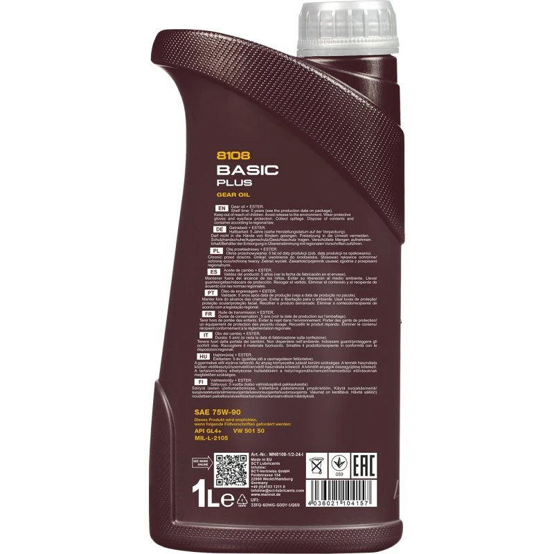 MANNOL 75W-90 Basic Plus Getriebeöl 1L