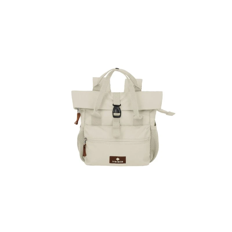 Travelite Basics Short Handle Mini Rollup Rucksack Off-White