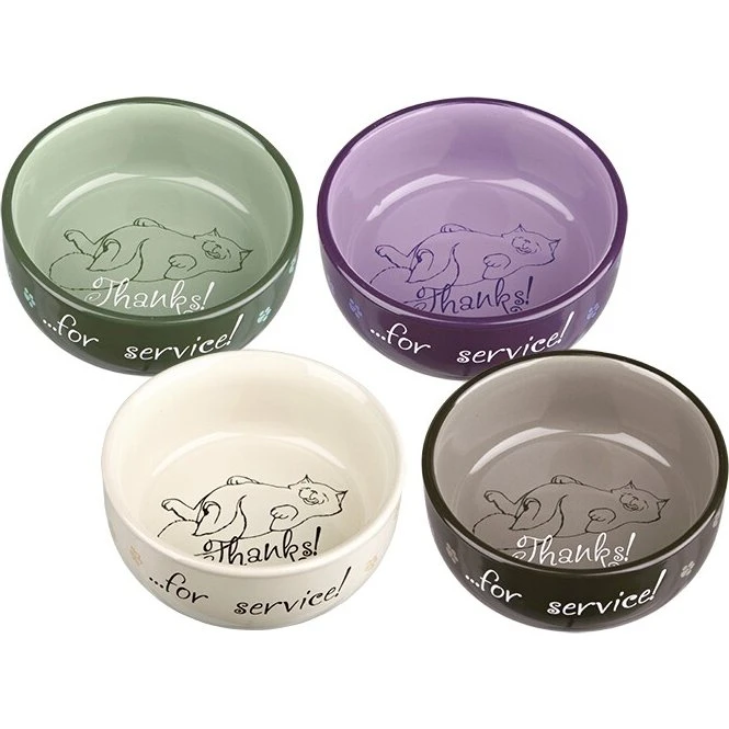 Trixie Keramiknapf Thanks for Service, 300 ml, Ø 11 cm