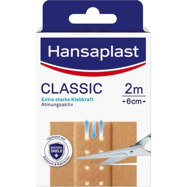 Hansaplast Classic Pflaster Rolle 6 cm x 2 m (latexfrei)
