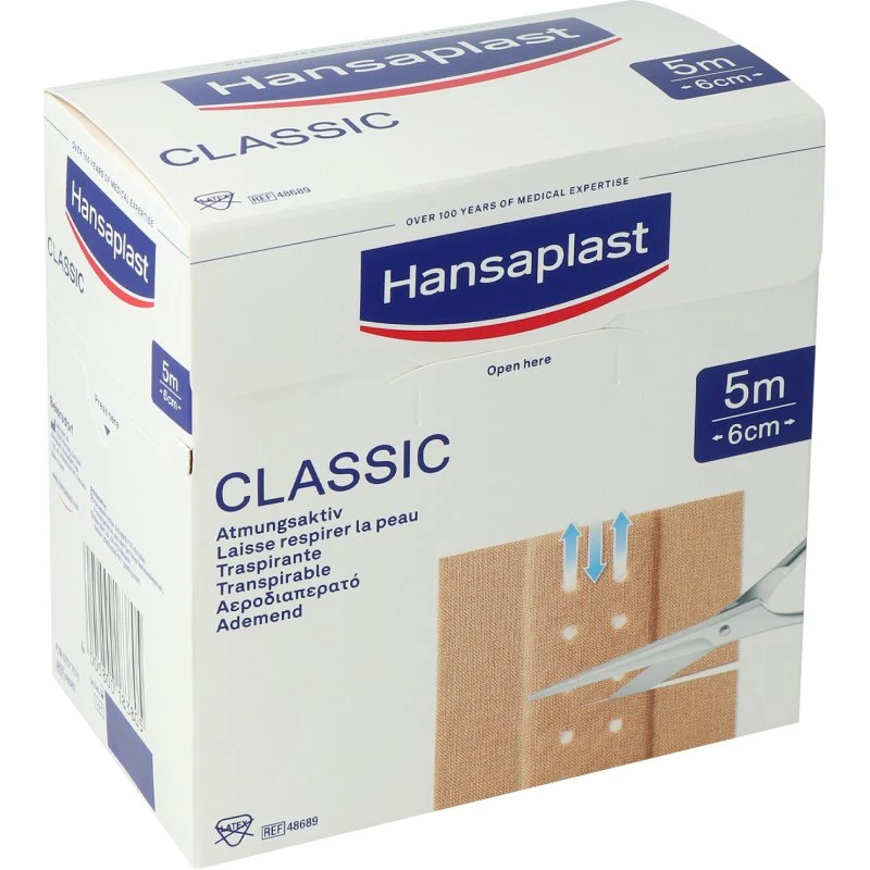 Hansaplast Classic Pflasterrolle 5 m x 6 cm