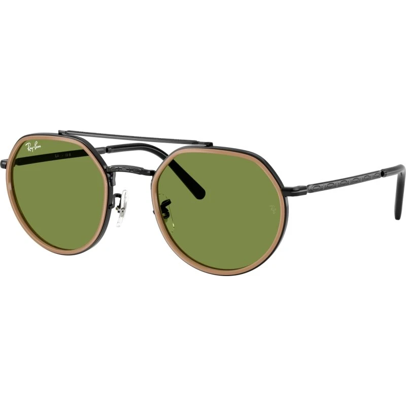 Ray-Ban RB3765 Piloten-Sonnenbrille schwarz grün polarisiert