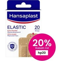 Hansaplast Elastic Strips – 20 extra flexible Textilpflaster