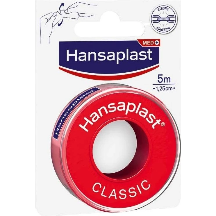 Hansaplast Fixierpflaster Classic, 5 m x 1,25 cm