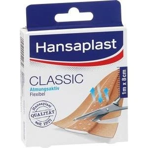 Hansaplast CLASSIC hautfarbenes Wundpflaster 8 cm x 1 m