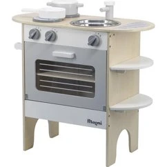 Play Kitchen mit Ofen, Kochplatten & Spüle – 57 x 27 x 57 cm