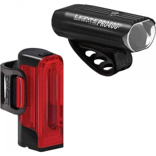 Lezyne Hecto Drive Pro 400+ / Strip+ StVZO Beleuchtungsset schwarz