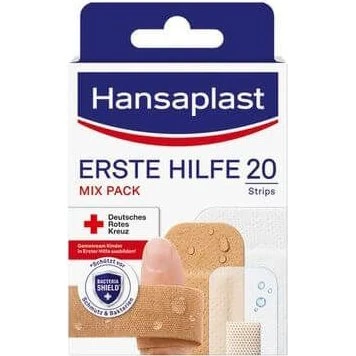 Hansaplast Erste Hilfe Mix – 20 Pflaster, verschiedene Größen