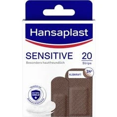 Hansaplast Sensitive Pflasterstrips Dark hautton, 20 St