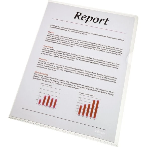 Esselte Sichthülle A4 PVC transparent 0,20 mm, 100 Stück