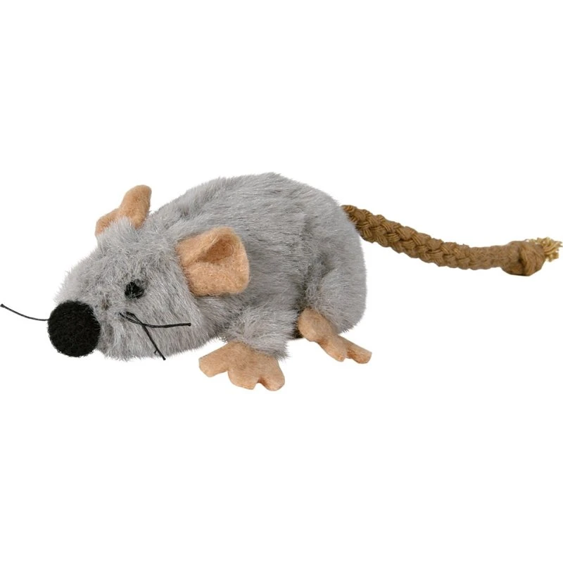 TRIXIE Spielmaus aus Plüsch mit Katzenminze, 7 cm