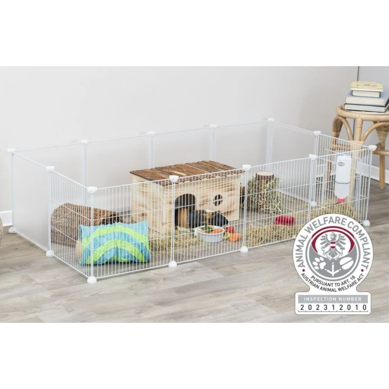 TRIXIE Indoor Freilaufgehege 140x35x70 cm, weiß