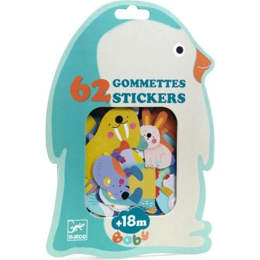 Djeco Aufkleber Polartiere 62 Stück