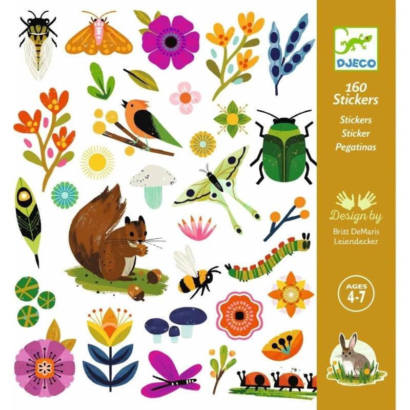 Djeco Garten-Aufkleber 160 Stück