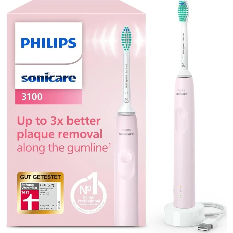 Philips 3100 Series HX3671/11 Rosa Elektrische Schallzahnbürste