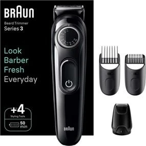 Braun BT3440 Barttrimmer schwarz – 40 Längen (0,5–20 mm)