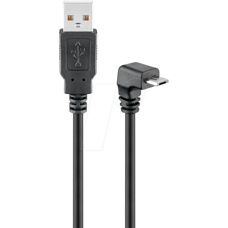Goobay 95343 USB-A auf Micro-B 90° Kabel 1,8 m schwarz