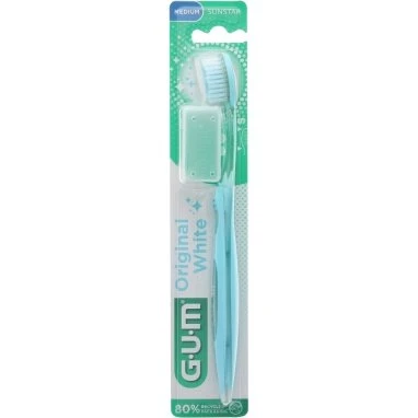 GUM Original White Medium Zahnbürste blau