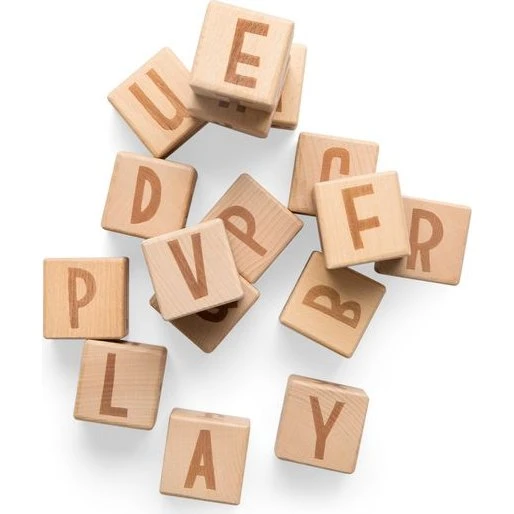 Sebra Buchstabenblöcke 16er-Set aus Buchenholz