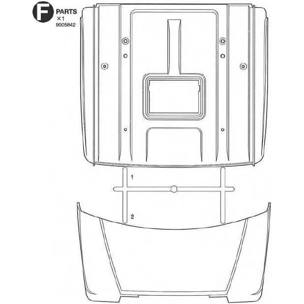 Tamiya F-Plate 24 cm, weiß, Spritzguss