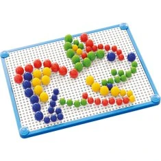 Quercetti FantaColor Steckmosaik, 100 Teile