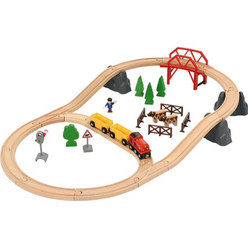 Brio Zugset Countryside Hill mit ländlicher Landschaft