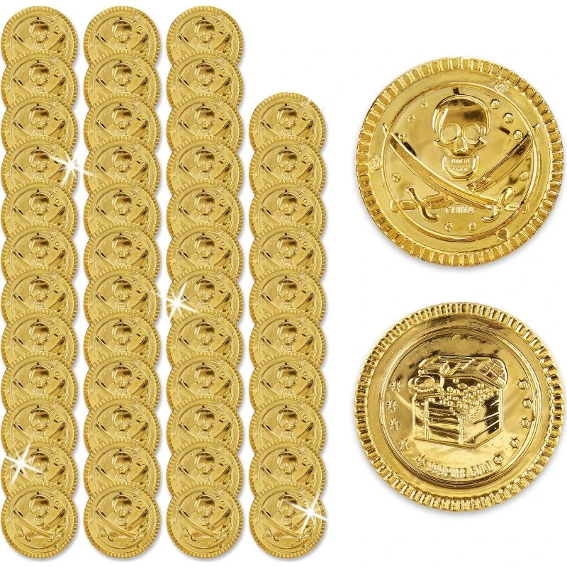 Piratenmünzen 48er Set in Gold
