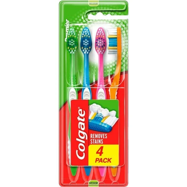 Colgate Premier Clean Zahnbürste Medium (4er Set)