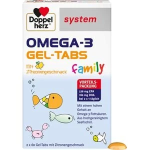 Doppelherz system OMEGA-3 Gel-Tabs Erdbeer-Citrus 120 St