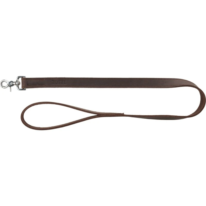 Trixie Rustic Fettleder-Leine 25 mm, 2,0 m, dunkelbraun