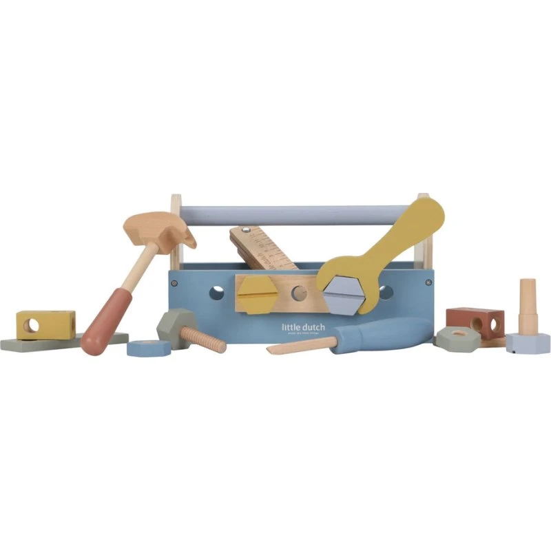 Little Dutch Holz-Werkzeugkiste mit 20 Teilen