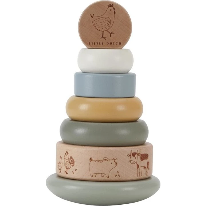Little Dutch Stapelturm mit Ringen Little Farm