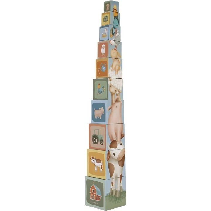 Little Dutch Stapelblöcke Little Farm olive