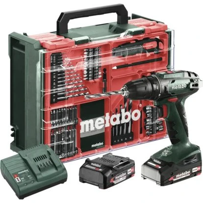 Metabo BS 18 Akkubohrschrauber Set 18V 2x2Ah 74-teilig