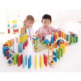 Hape Domino Fantastico, 100-teiliges Holz-Set